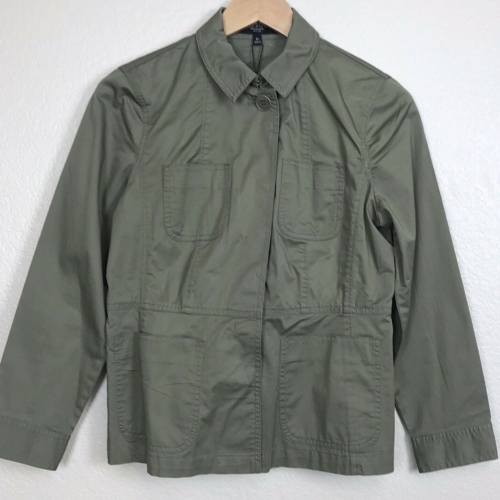 Talbots The Kate Fit Military Green Jacket 6 P